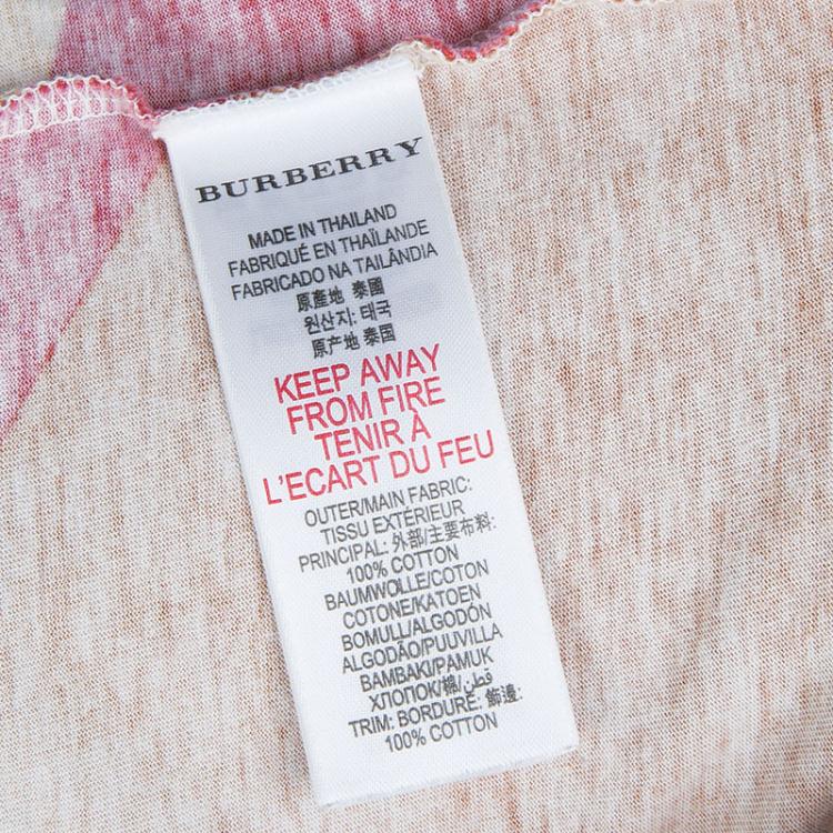 Pre Owned Burberry Chldren Multicolor Printed Crew Neck T-Shirt 6 Yrs