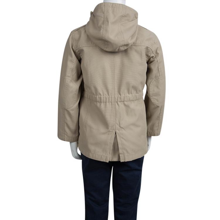 Pre Owned Burberry Beige Hooded Jacket 6 Yrs