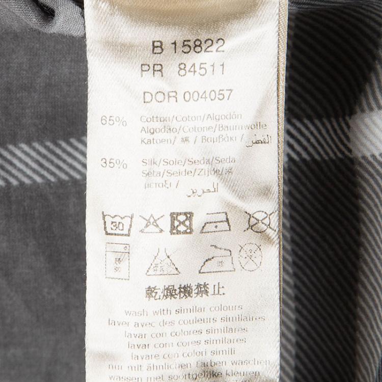 Pre Owned Burberry Grey Nova Check Long Sleeve Top 12Y