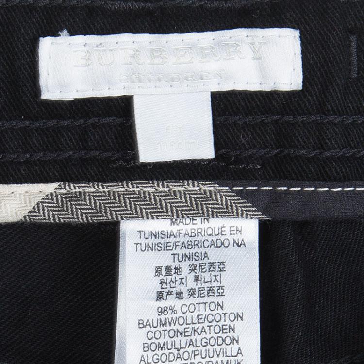 Pre Owned Burberry Children Black Denim Jeans 6 YRS