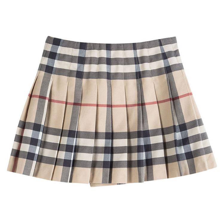 Burberry Novacheck Pleated Buckle Detail Wraparound Skirt 8Yrs Burberry  Kids | TLC