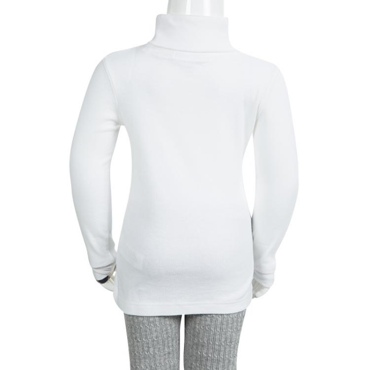 Pre Owned Burberry Children White Long Sleeve Turtle Neck T-Shirt 5 Yrs