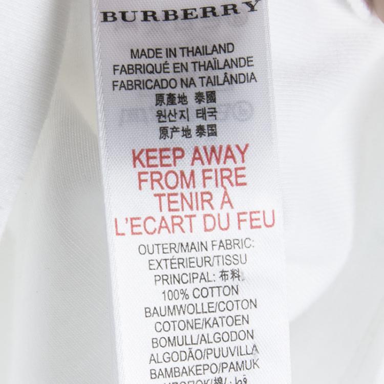 Pre Owned Burberry Children White Long Sleeve Turtle Neck T-Shirt 5 Yrs