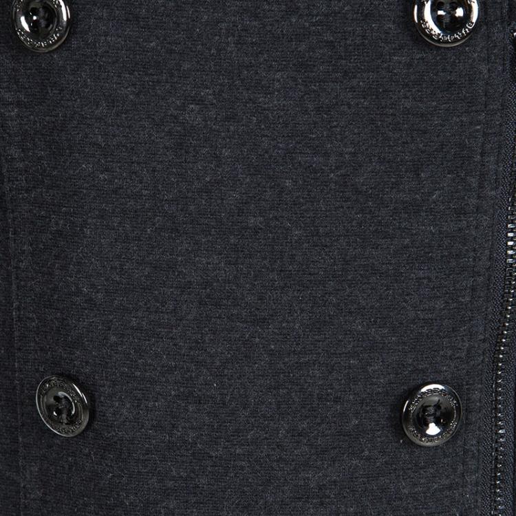 Pre Owned Burberry Grey Double Breasted Sleeveless Belted Trench Style Dress 5-6 Yrs