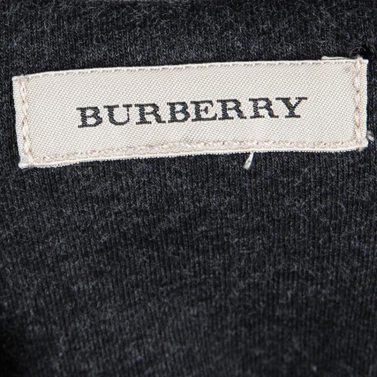 Pre Owned Burberry Grey Double Breasted Sleeveless Belted Trench Style Dress 5-6 Yrs