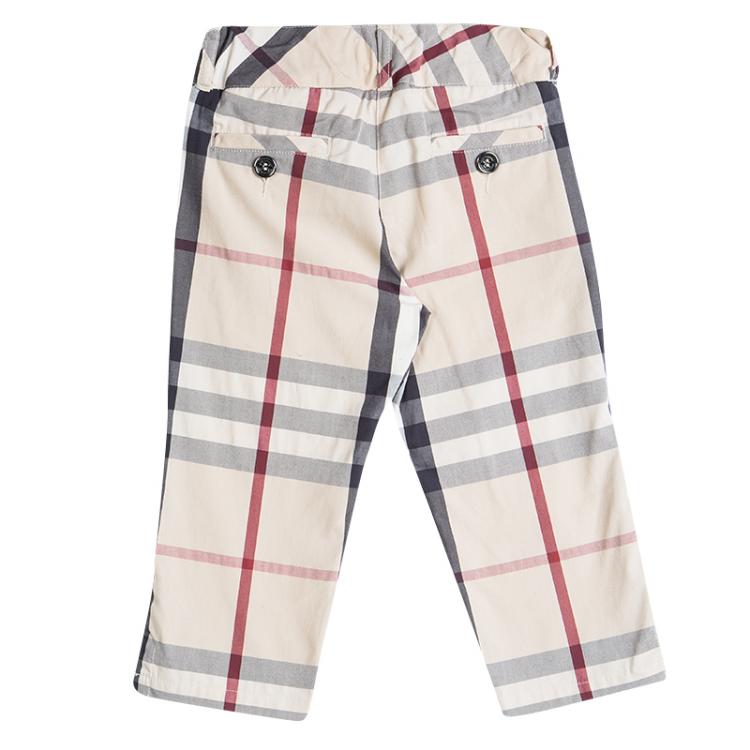 Burberry Beige Cotton Nova Check Print Capri Pants 4 Yrs Burberry Kids | TLC