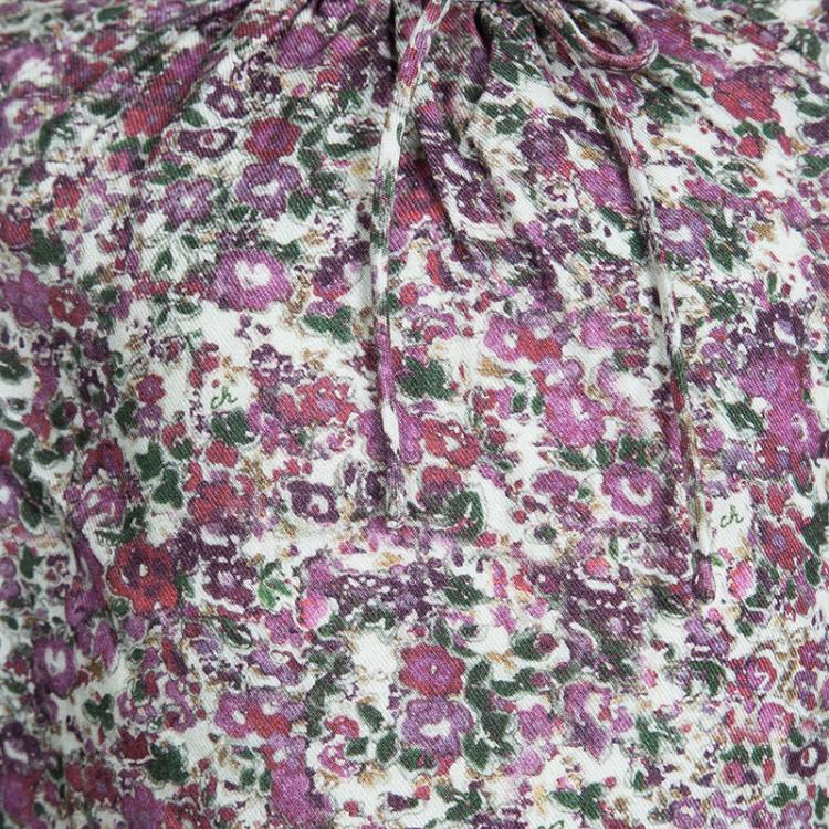 Pre Owned CH Carolina Herrera Multicolor Floral Printed Long Sleeve Dress 4 Yrs