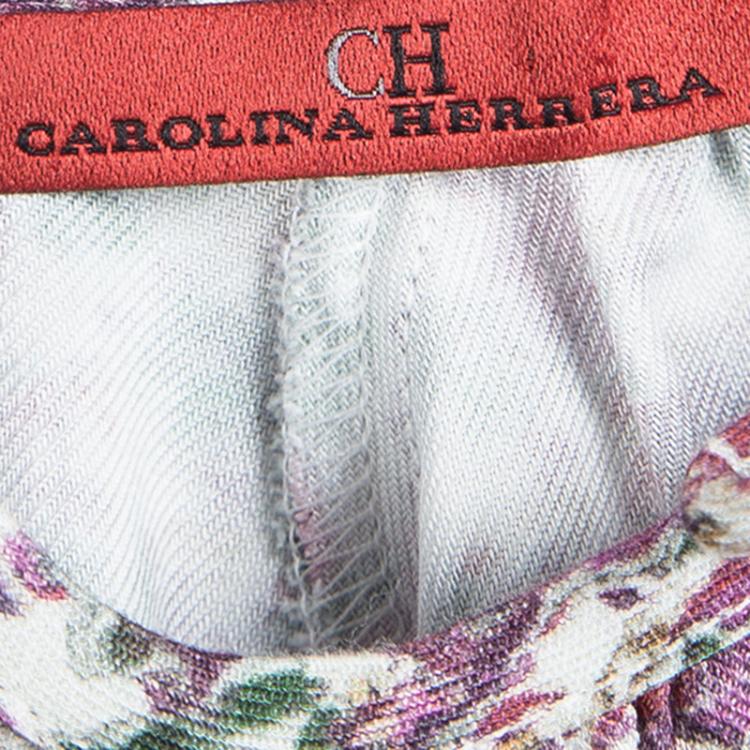 Pre Owned CH Carolina Herrera Multicolor Floral Printed Long Sleeve Dress 4 Yrs