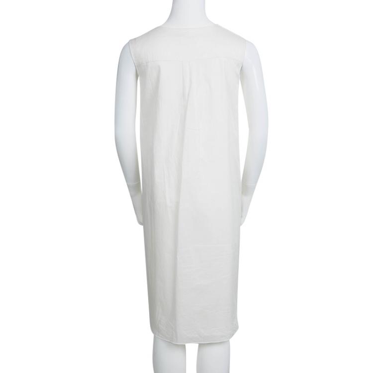 Pre Owned Chloe Cream Cotton Sleeveless Dress 12 Yrs