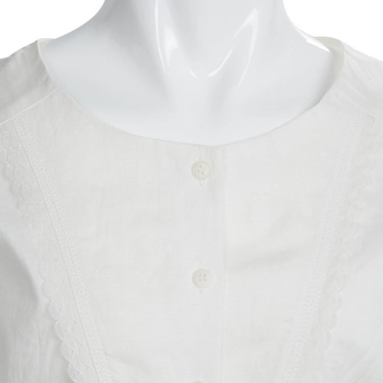 Pre Owned Chloe Cream Cotton Sleeveless Dress 12 Yrs