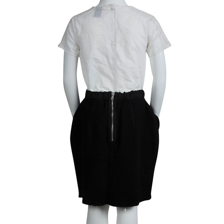 Pre Owned D&G Junior Black Wool Embellished Skirt 9-10 Yrs