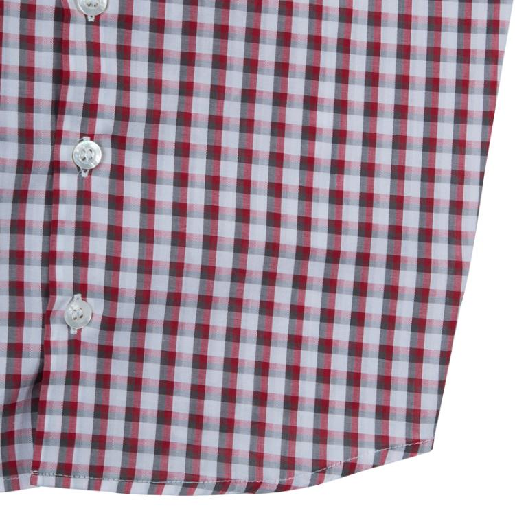 Pre Owned Dior Red and White Short Sleeve Checked Shirt 8 Yrs