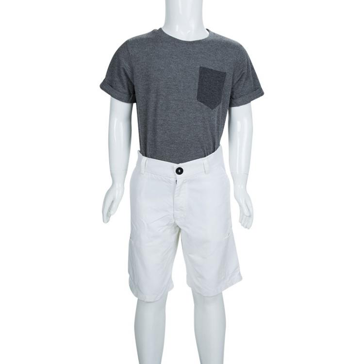 Pre Owned Dior White Bermuda Shorts 8 Yrs 