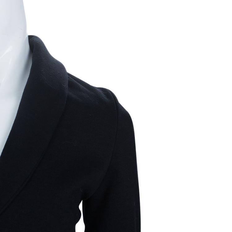 Pre Owned Dior Black Knit Skirt Suit 10 Yrs