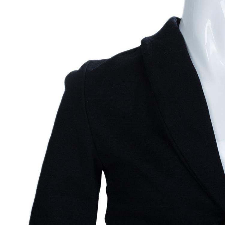 Pre Owned Dior Black Knit Skirt Suit 10 Yrs