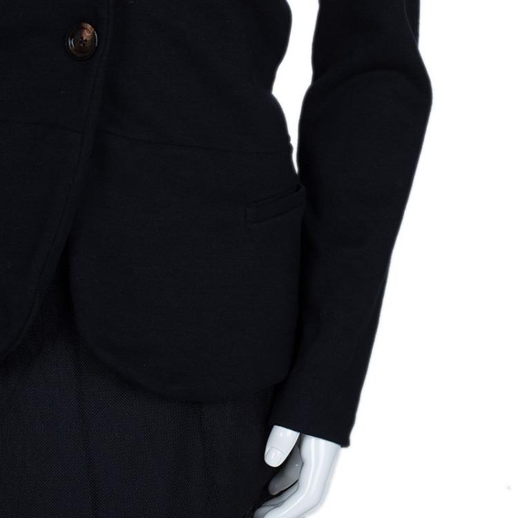 Pre Owned Dior Black Knit Skirt Suit 10 Yrs