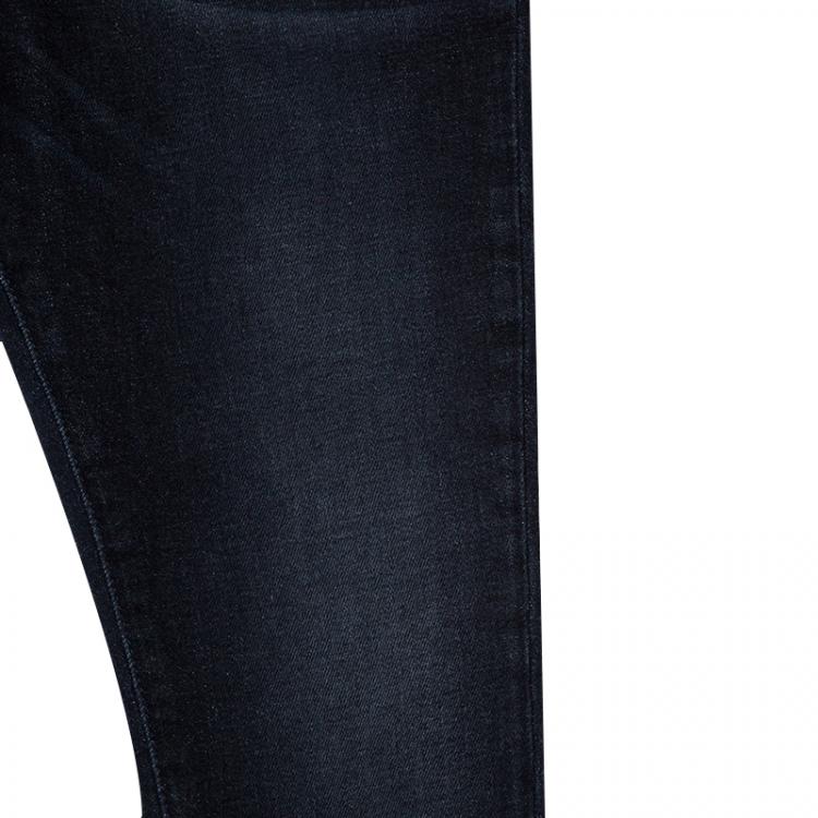 Pre Owned Dolce and Gabbana Black Faded Denim Skinny Jeans 10 Yrs
