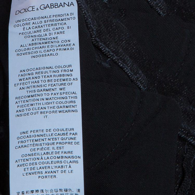 Pre Owned Dolce and Gabbana Black Faded Denim Skinny Jeans 10 Yrs