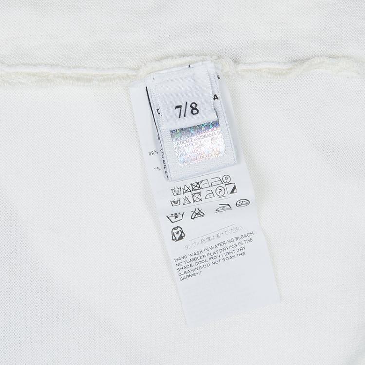 Pre Owned Dolce and Gabbana Cream Lace Detail Cardigan 8 Yrs