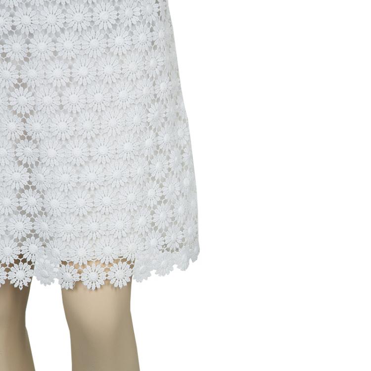 Pre Owned Dolce and Gabbana White Floral Lace Skirt 6 Yrs