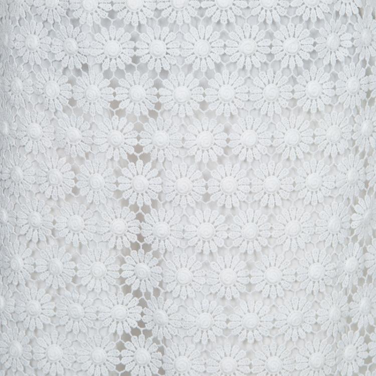 Pre Owned Dolce and Gabbana White Floral Lace Skirt 6 Yrs