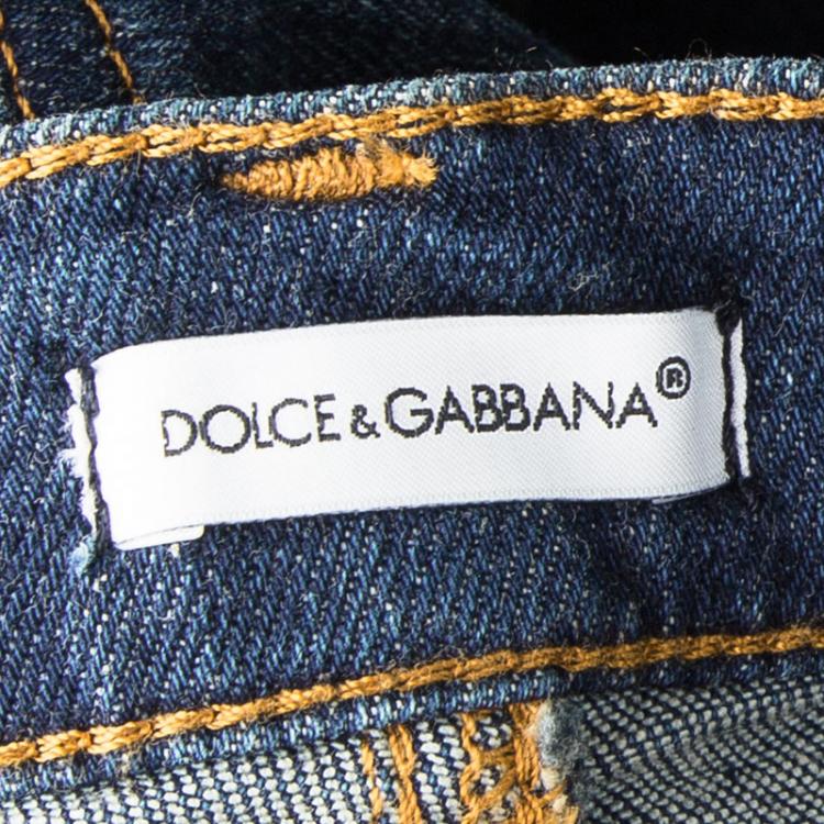 Pre Owned Dolce and Gabbana Indigo Dark Wash Denim Skinny Bambino Jeans 9-10 Yrs