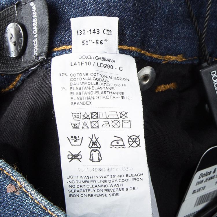 Pre Owned Dolce and Gabbana Indigo Dark Wash Denim Skinny Bambino Jeans 9-10 Yrs
