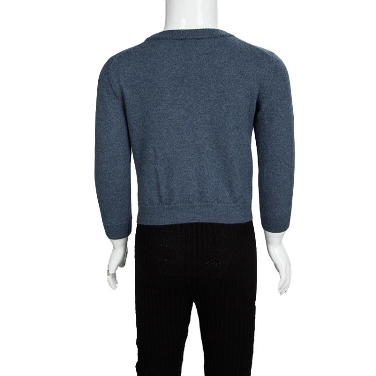 Pre Owned Dolce and Gabbana Blue Wool Sicilian Western Sweater 5 Yrs