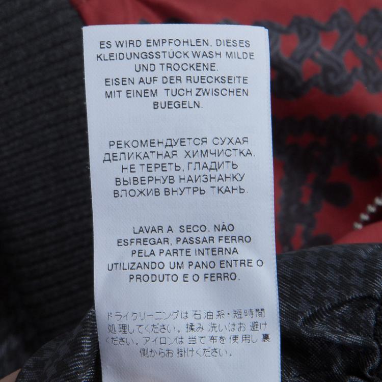 Pre Owned Dolce and Gabbana Red Printed Bomber Jacket 4 Yrs