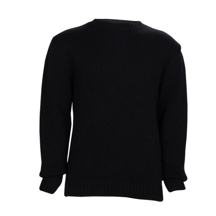 Pre Owned  Dolce and Gabbana Black Cashmere Knit Crew Neck Long Sleeve Sweater 6 Yrs