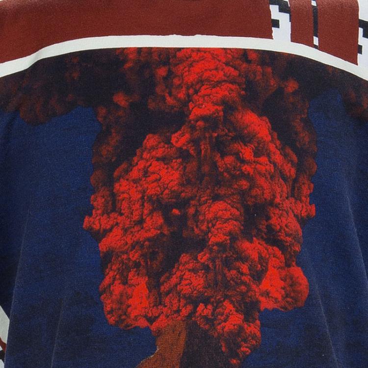 Pre Owned Dolce and Gabbana Multicolor Volcano Print Crew Neck T-Shirt 6 Yrs