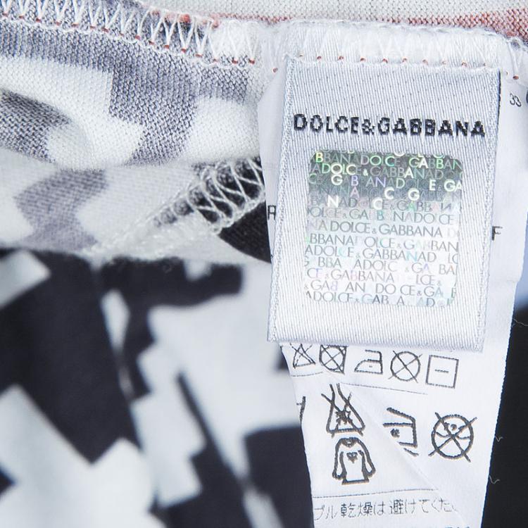 Pre Owned Dolce and Gabbana Multicolor Volcano Print Crew Neck T-Shirt 6 Yrs