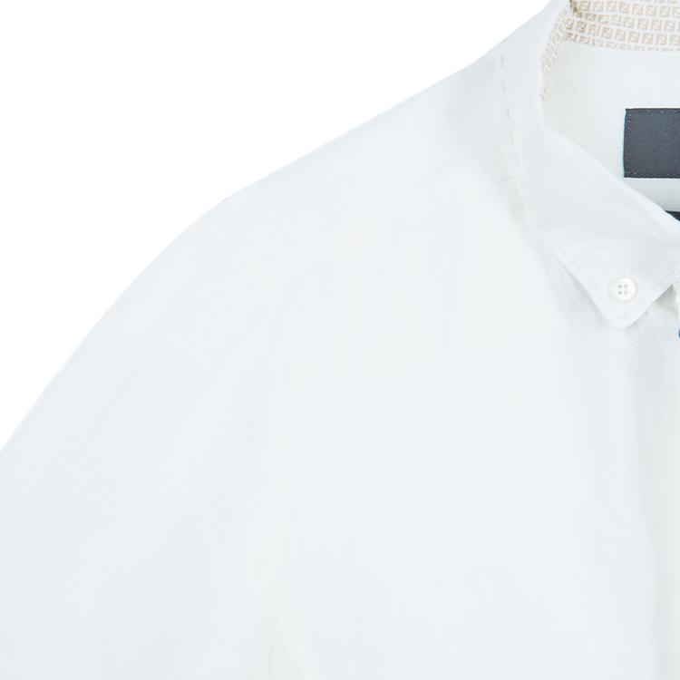 Pre Owned Fendi kids White Linen Shirt 8 Yrs 