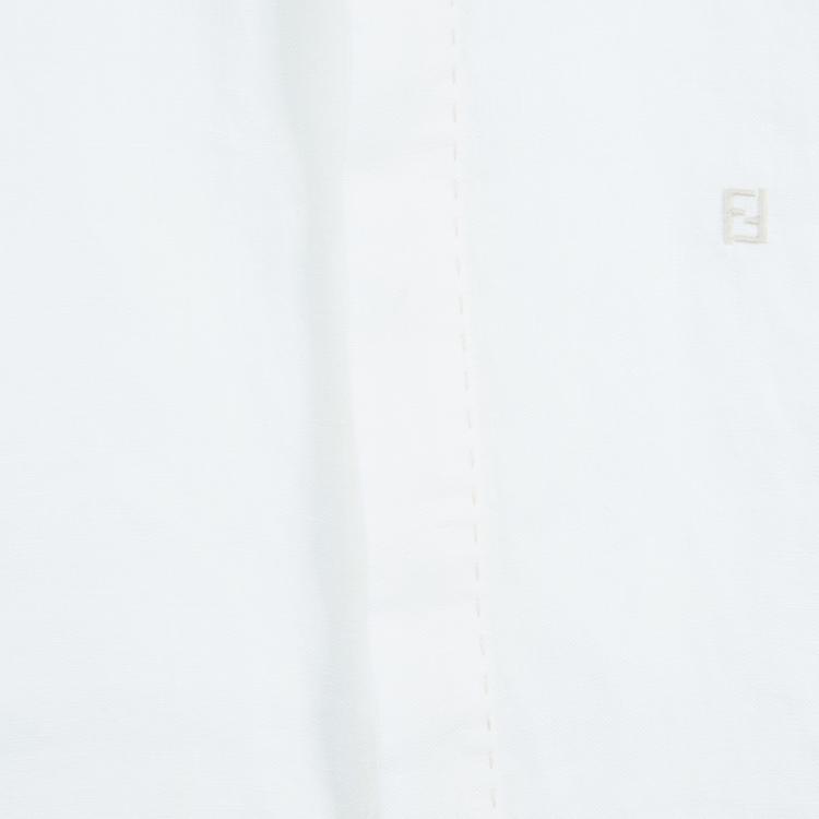 Pre Owned Fendi kids White Linen Shirt 8 Yrs 