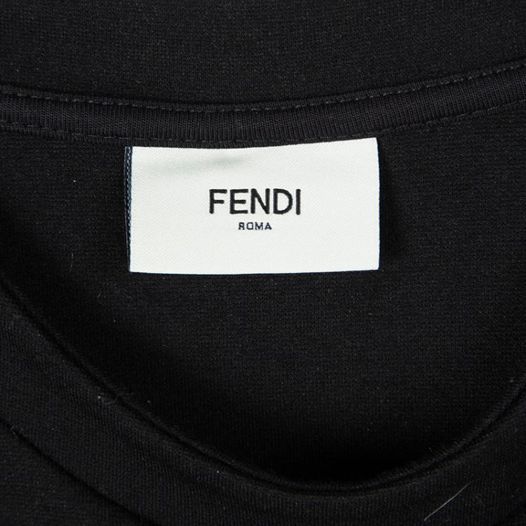 Pre Owned Fendi Black Floral Embroidered Sweatshirt 5Yrs