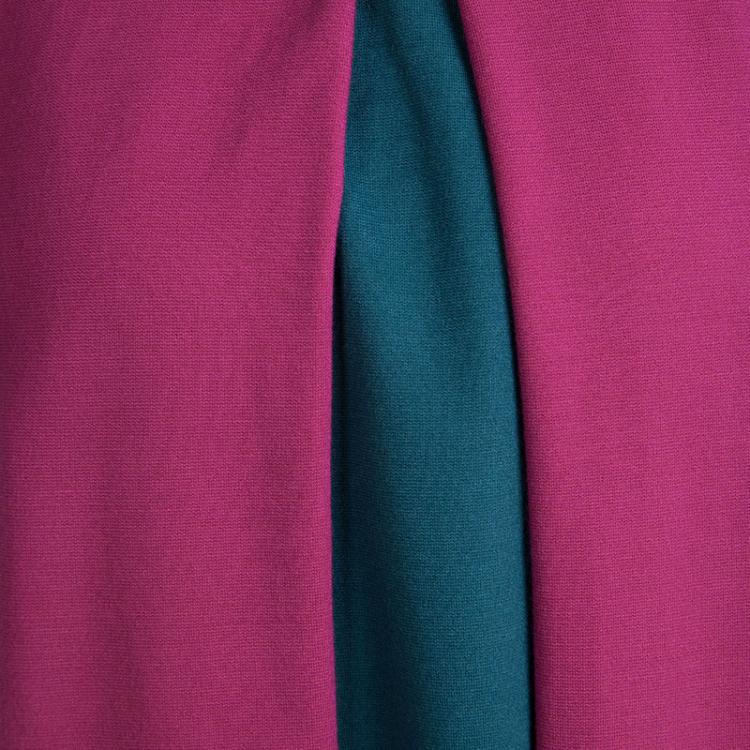 Pre Owned Fendi Kids Pink Contrast Panel Detail Cap Sleeve Dress 12 Yrs
