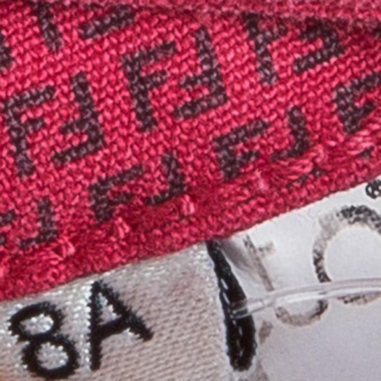 Pre Owned Fendi Red Monogrammed Pocket Flap Detail Pants 8 Yrs