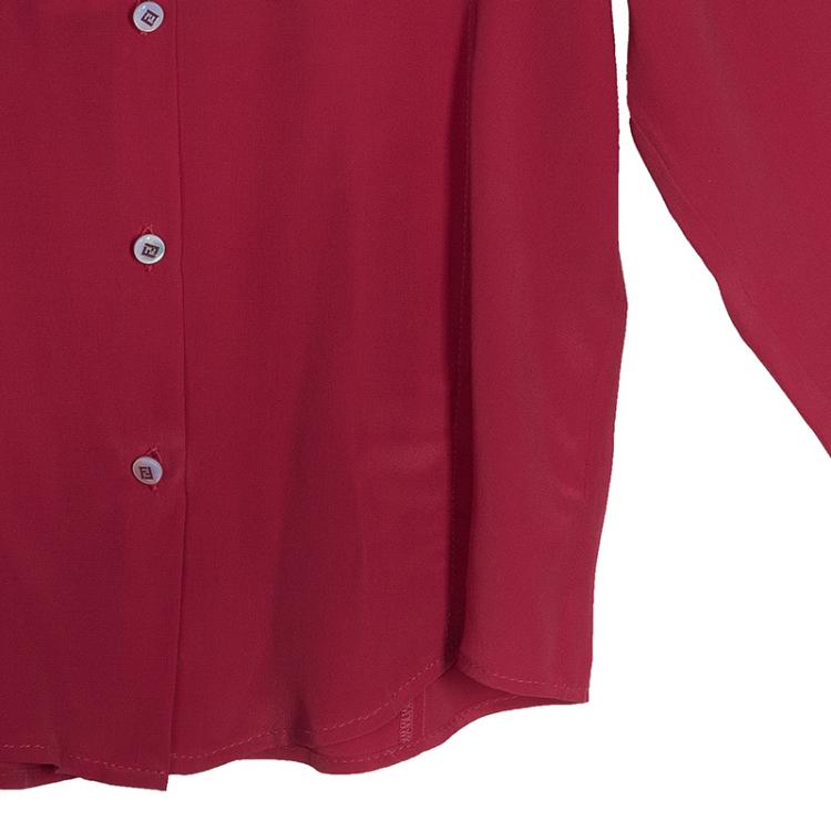 Pre Owned Fendi Dark Pink Contrast Collar Button-Down Shirt 8 Yrs
