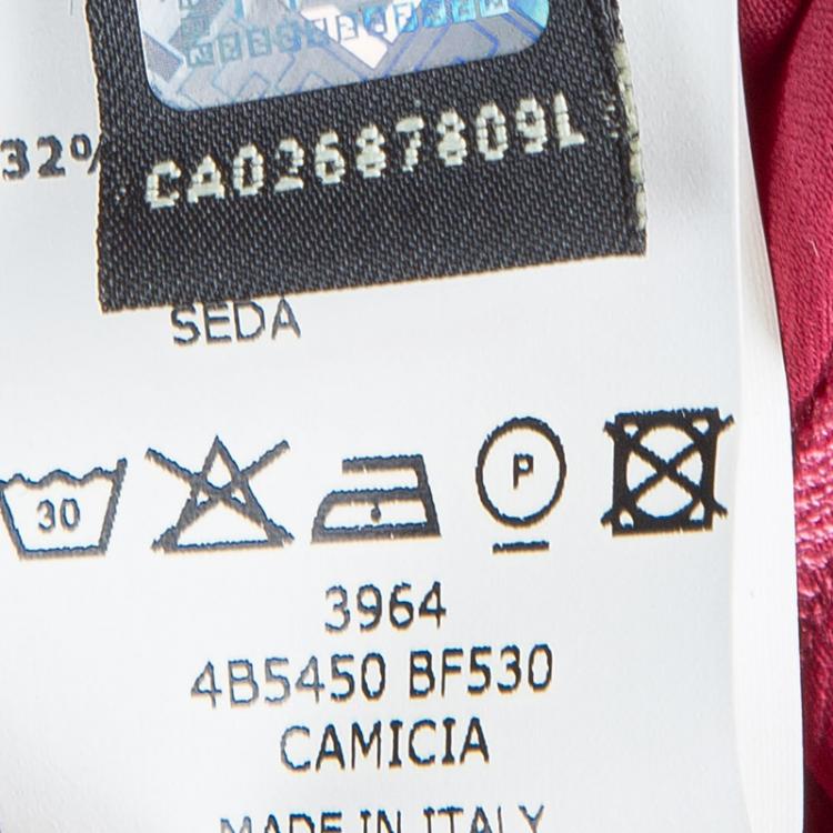 Pre Owned Fendi Dark Pink Contrast Collar Button-Down Shirt 8 Yrs