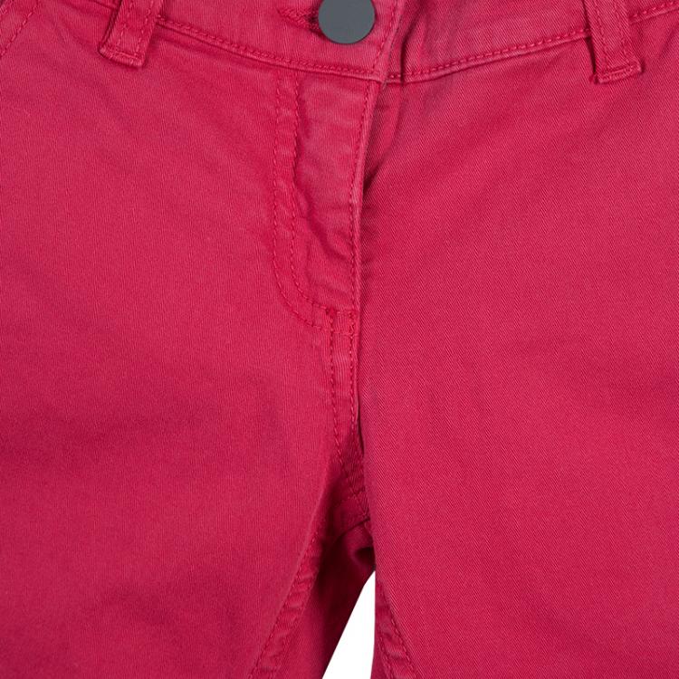 Pre Owned Fendi Red Monogrammed Pocket Flap Detail Pants 10 Yrs