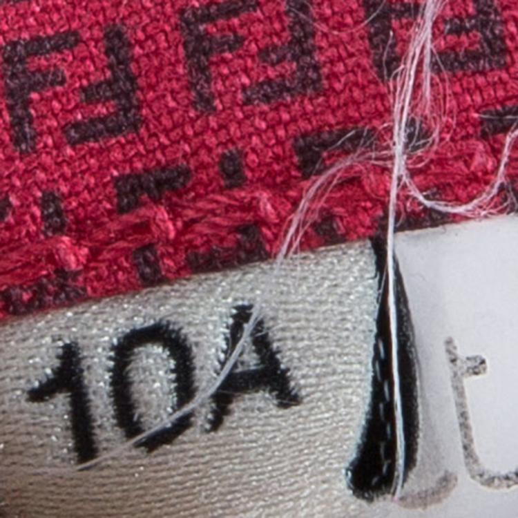 Pre Owned Fendi Red Monogrammed Pocket Flap Detail Pants 10 Yrs