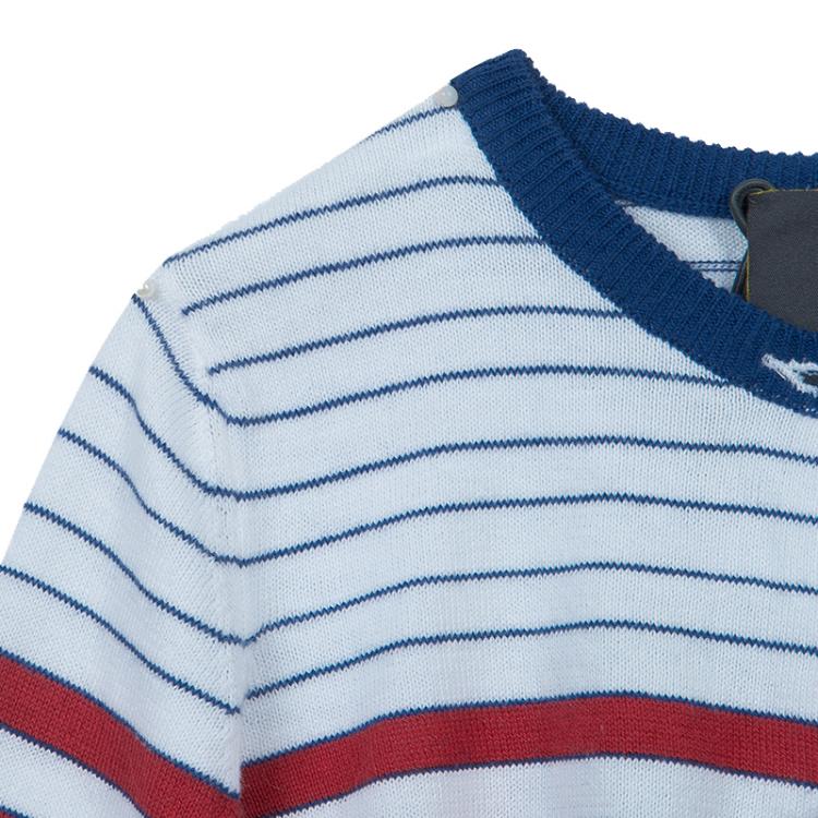 Pre Owned Fendi Multicolor Elbow Patch Detail Striped Cardigan 4 Yrs