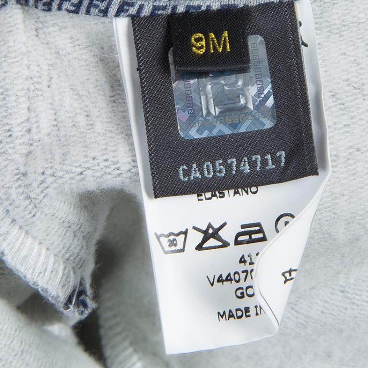 Pre Owned Fendi Grey Jersey Mini Skirt 9 Months