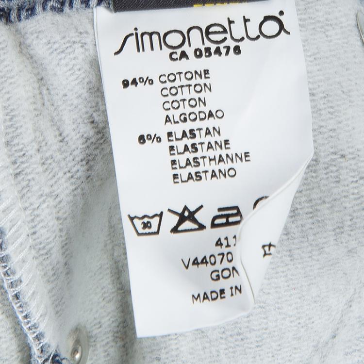 Pre Owned Fendi Grey Jersey Mini Skirt 9 Months