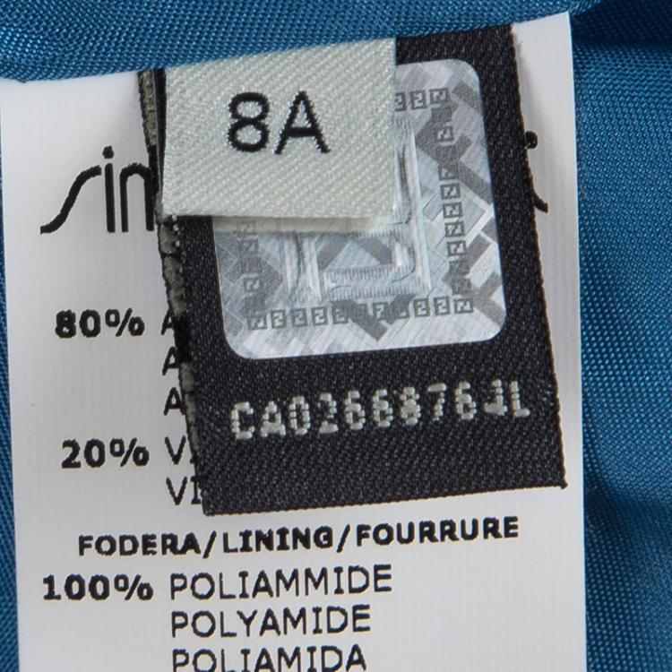 Pre Owned Fendi Block Color Pleated Skirt 8 Yrs