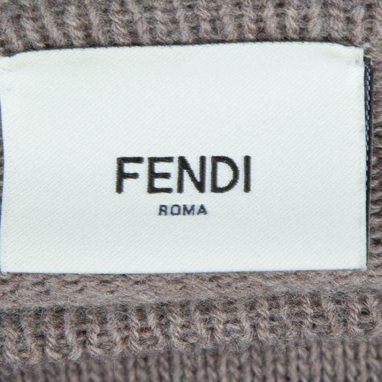 Pre Owned Fendi Multicolor Striped Logo Detail Sweater 6 Yrs
