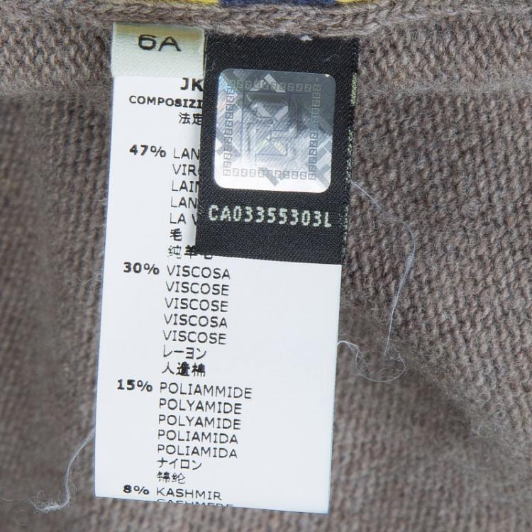 Pre Owned Fendi Multicolor Striped Logo Detail Sweater 6 Yrs