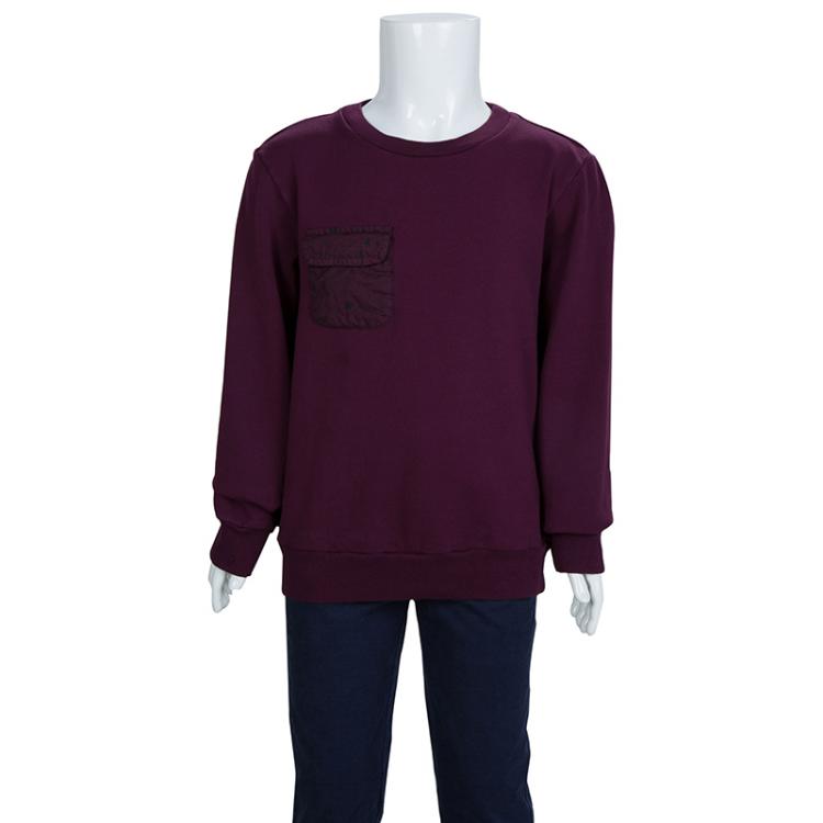 Pre Owned Fendi Burgundy Knit Crew Neck Sweatshirt 6 Yrs