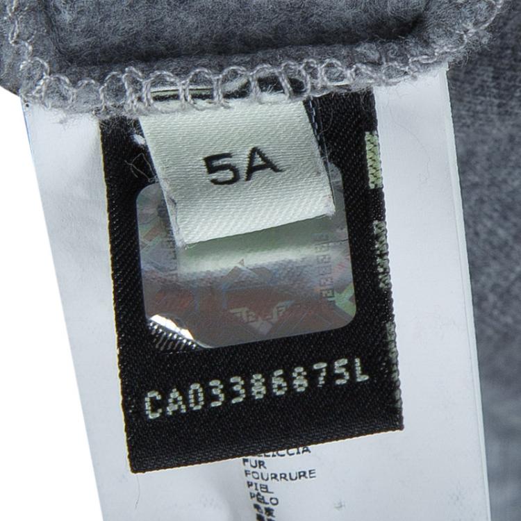 Pre Owned Fendi Grey Knit Monster Face Hooded Sweatshirt 5 Yrs