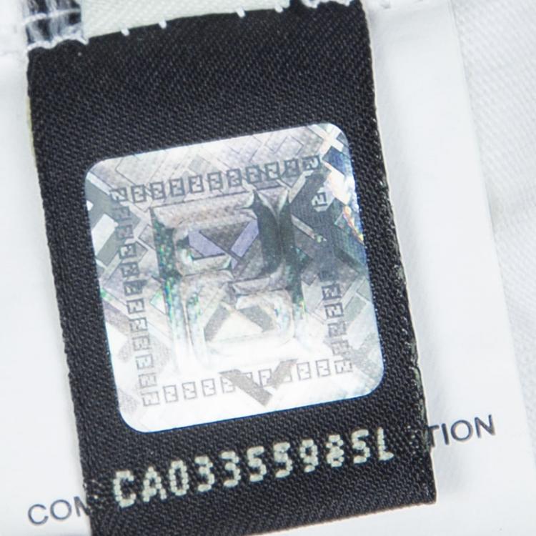 Pre Owned Fendi White Graphic Print Crew Neck T-Shirt 6 Yrs